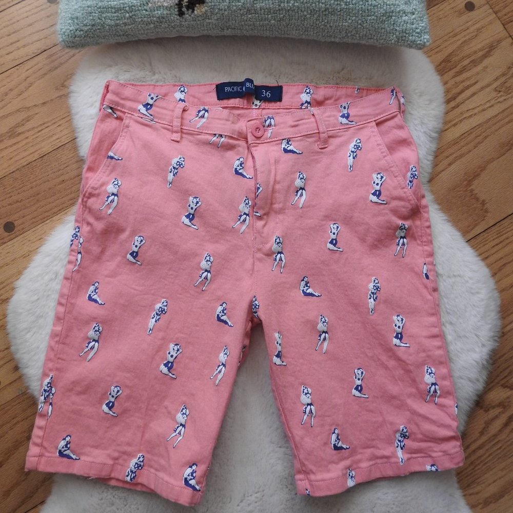 Pacific Blue Pink Hawiian Women Pattern